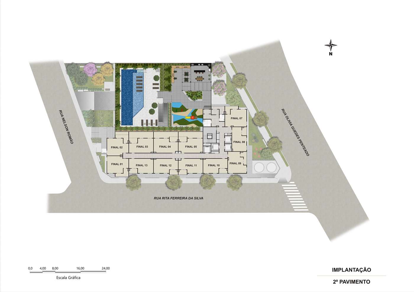 Implantação rotacionada Kazzas Park Nova Atlântica