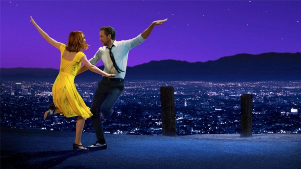 Emma Stone e Ryan Gosling em La La Land
