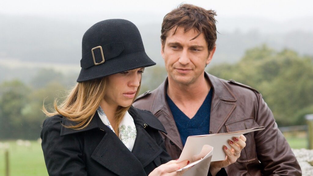 cena do filme ps eu te amo gerard butler e hilary swank