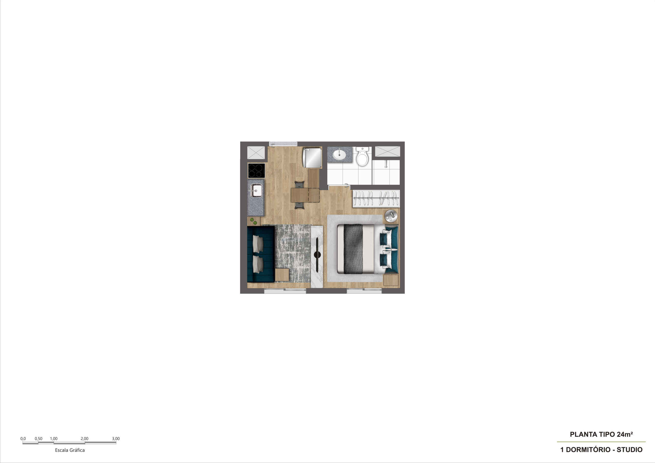 Planta 24m² - Studio R05