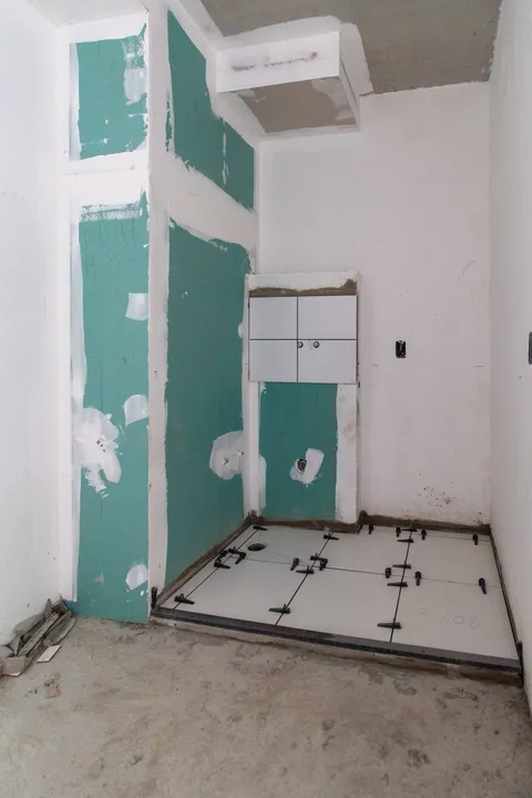 Interior em fase de instalações