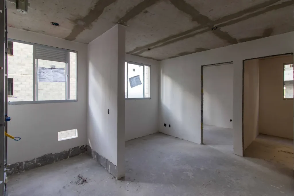 Interior em fase de acabamento