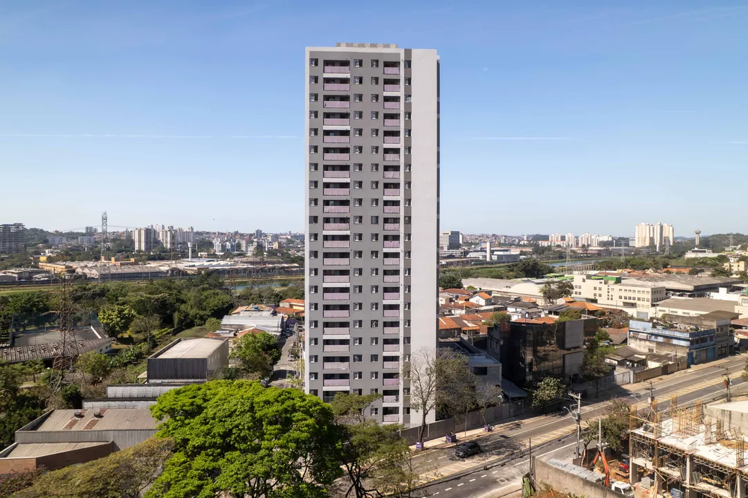 Vista aérea do empreendimento em construção